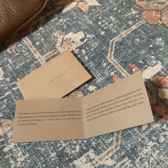 SOLD❤️ BOTTEGA VENETA Lambskin Leather Tote Shoulder Bag Taupe Brown Tan - Picture 13 of 16